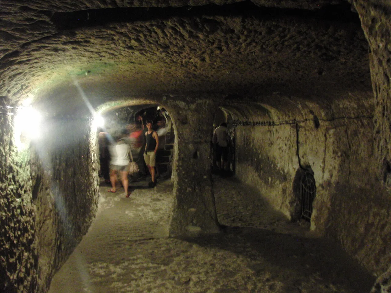 Rock-cut chamber and openings inside Derinkuyu