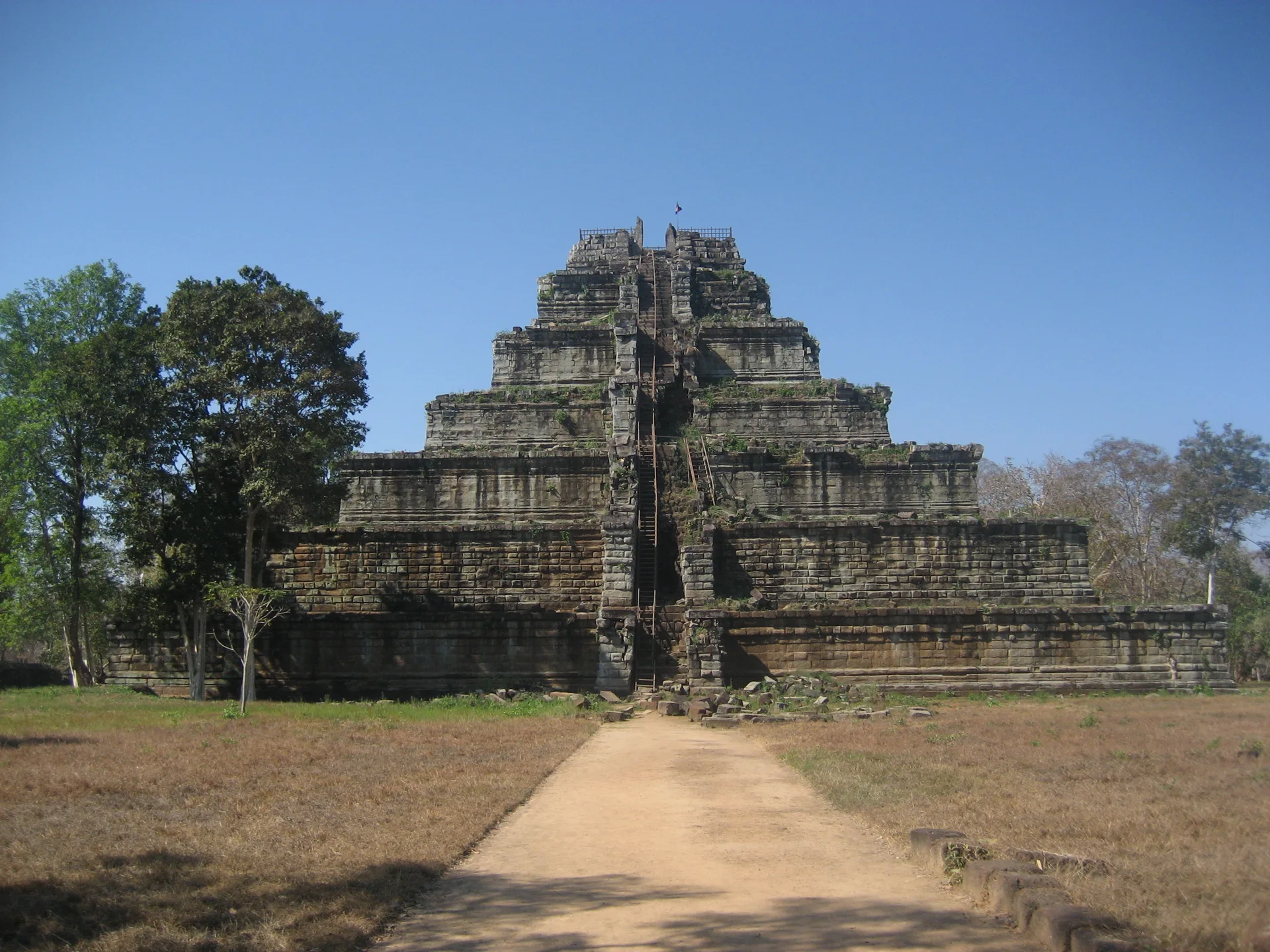 The stepped pyramid at Koh Ker, photographed in January 2008
