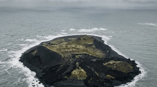 AI-created editorial illustration for the dossier on Refused in Writing: Surtsey