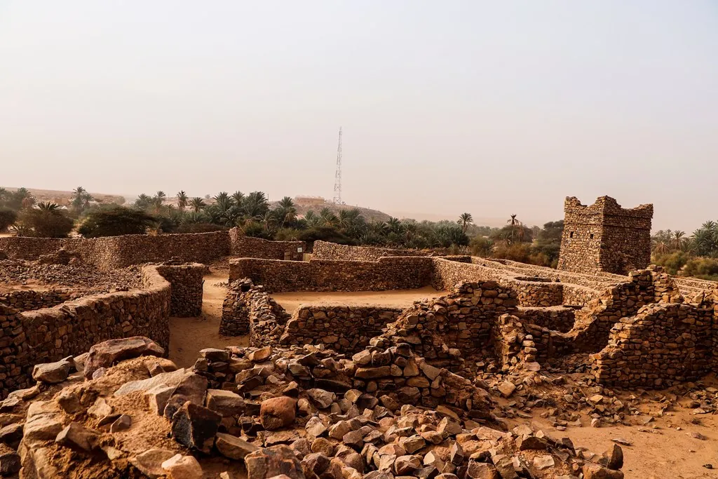 Stone ruins in the old town of Ouadane