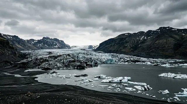 AI-created editorial illustration for the dossier on The Glacier That Leaves
